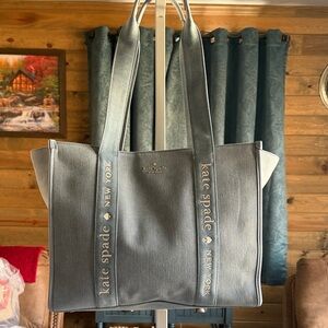Kate Spade Baby Blue Tote with Logo Straps